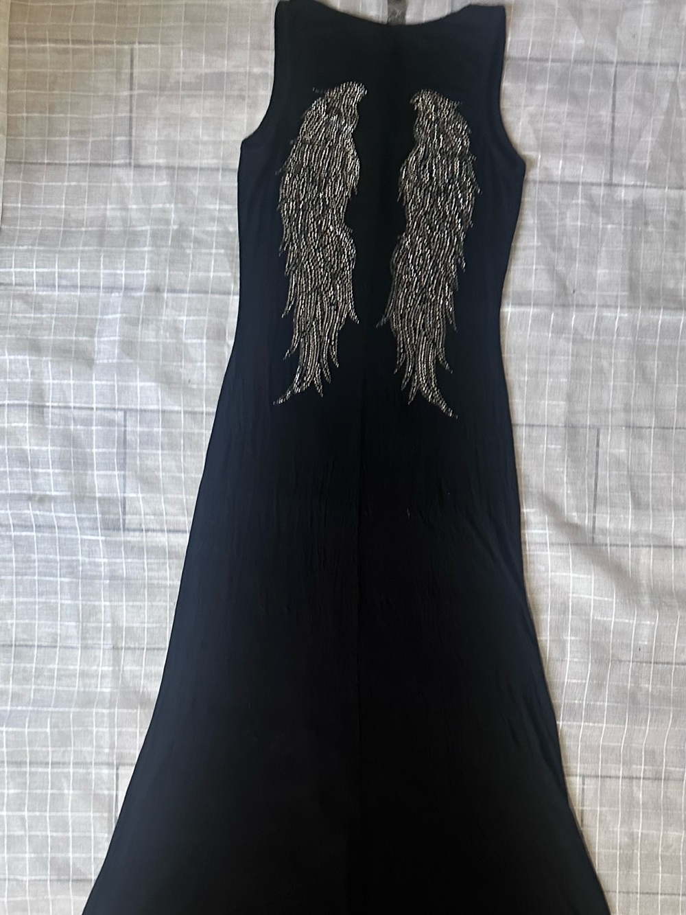 Y2K s-twelve bling angel wings maxi dress